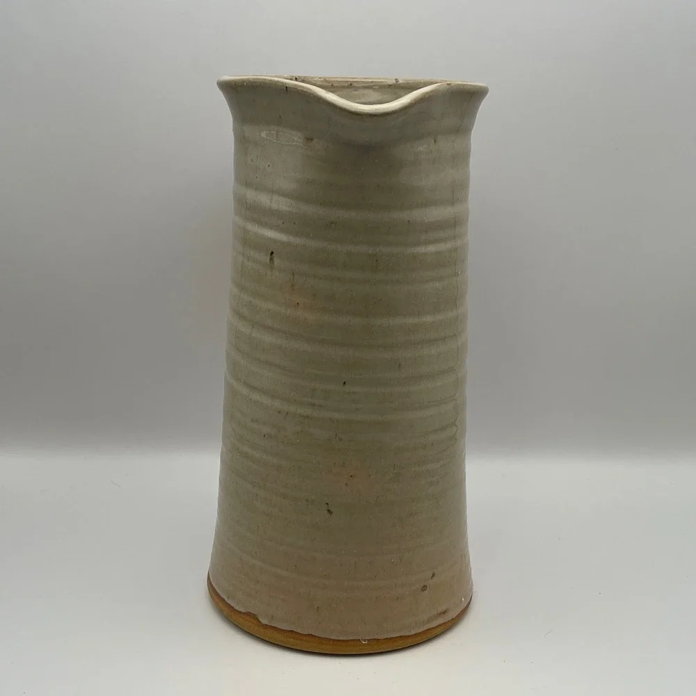 Paradox Pottery Handmade Ceramic Pitcher and Mugs Set Rustic Beige Glaze Pottery